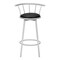 Monarch Specialties Bar Stool, Set Of 2, Swivel, Bar Height, Grey Metal, Black Leather Look, Contemporary, Modern I 2399 - alternate 2